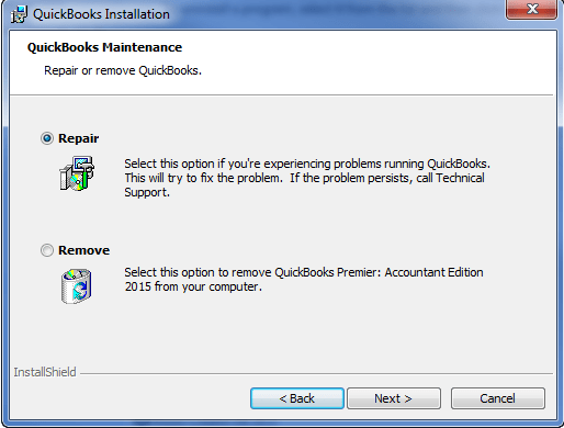  repair your QuickBooks installation